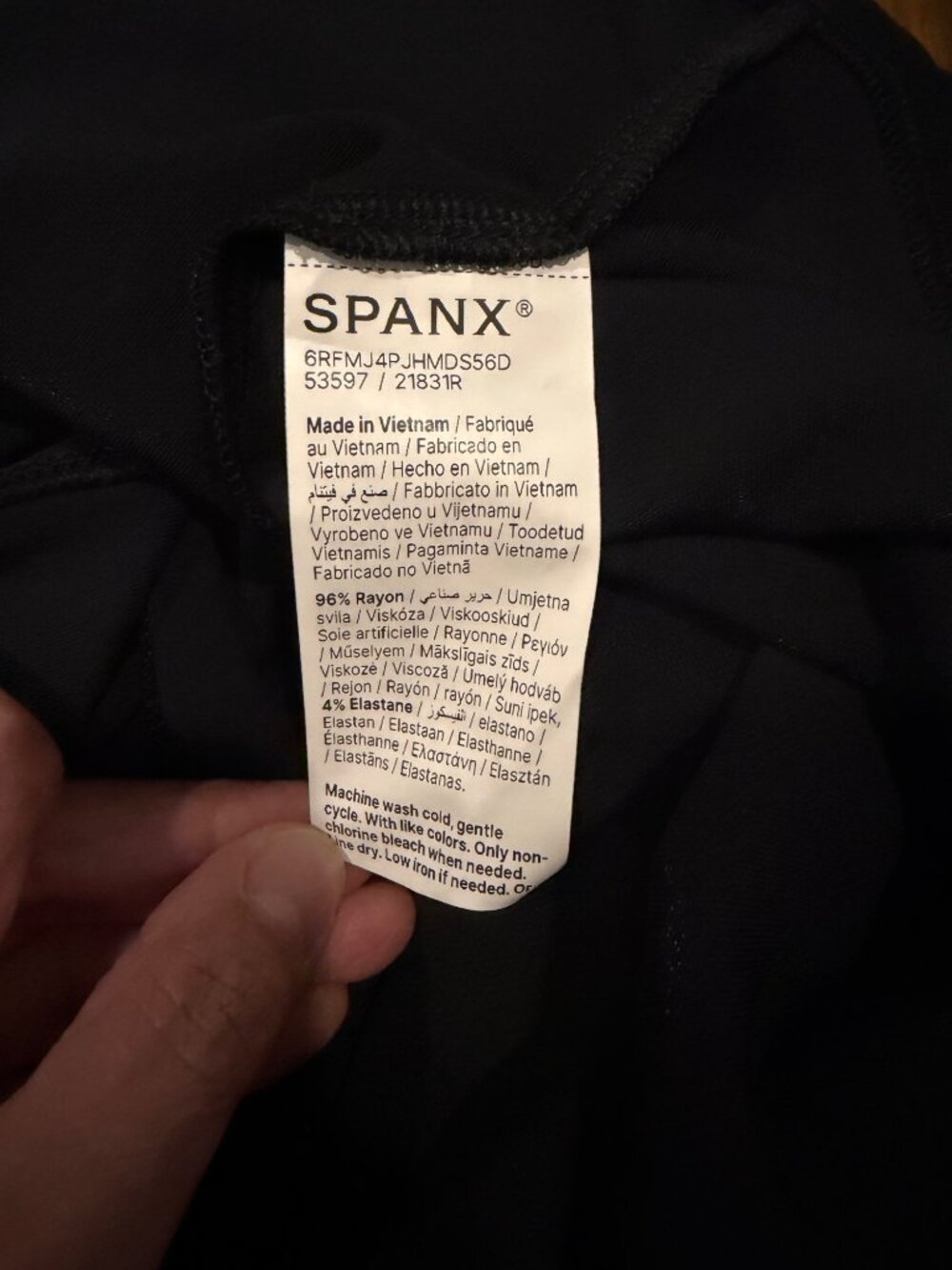 NWT Spanx Sleek Jersey Ruched Tank Dress Black Sz Small - Picture 7 of 9